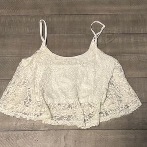 Iris Floral Lace Camisole in White